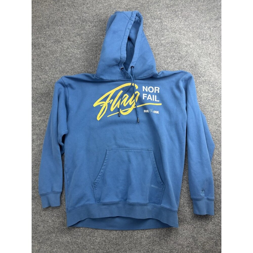 Flag Nor Fail Hoodie‎ Mens X-Large Blue Pullover Fleece Sweatshirt Graphic Logo